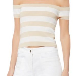 Ronny Kobo off the shoulder striped top